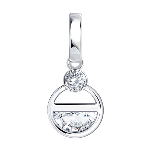 Подвеска из серебра с фианитами - видео