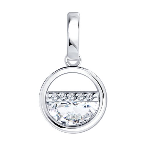 Подвеска из серебра с фианитами