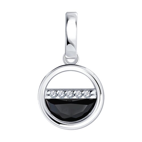 Подвеска из серебра с фианитами - видео