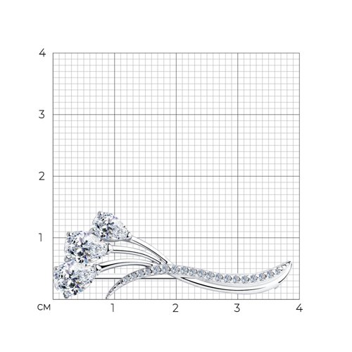 брошь из серебро — вид 4