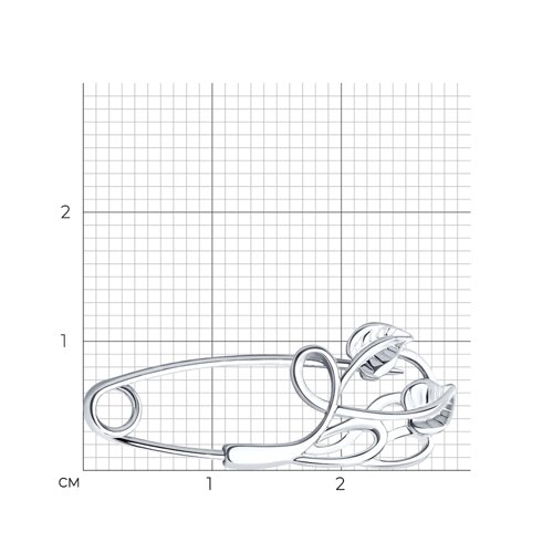 Брошь из серебра из серебро — вид 4