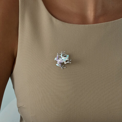 Брошь из серебра с эмалью из серебро — вид 4