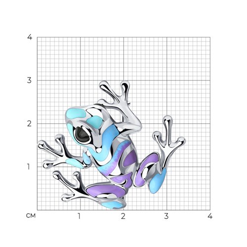 Брошь из серебра с эмалью из серебро — вид 5