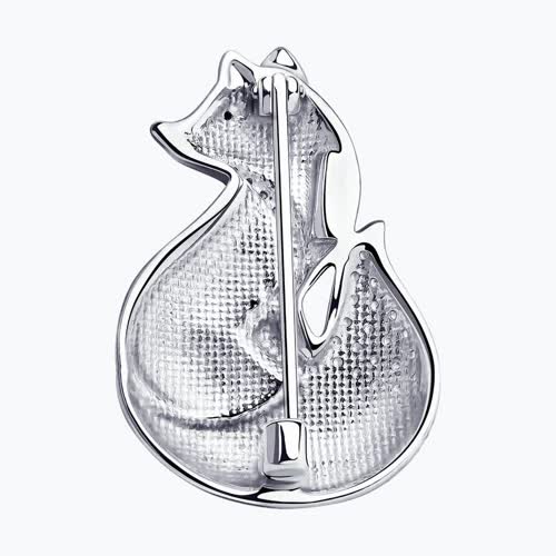 Брошь из золочёного серебра с фианитами и эмалью из серебро — вид 2