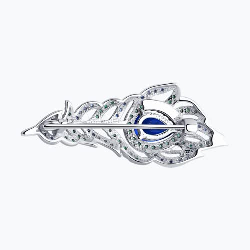 Брошь из серебра с фианитами из серебро — вид 2