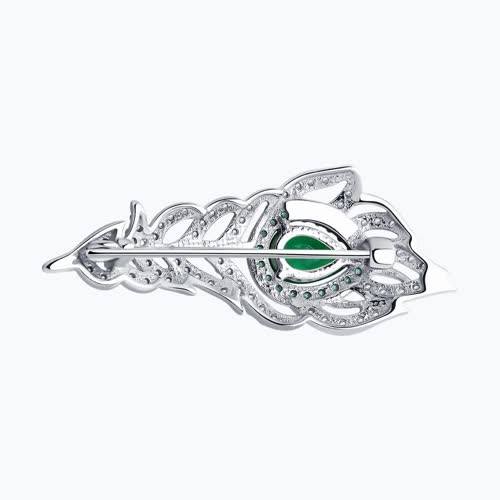 Брошь из серебра с фианитами из серебро — вид 2