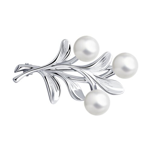 Брошь из серебра с жемчугом - видео