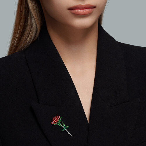 Брошь из серебра с эмалью из серебро — вид 3