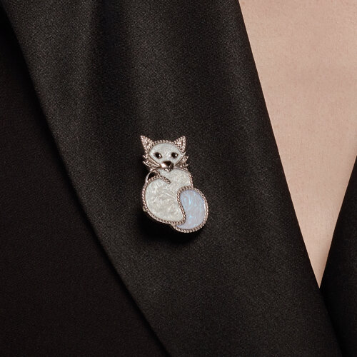 Брошь из серебра с эмалью из серебро — вид 3