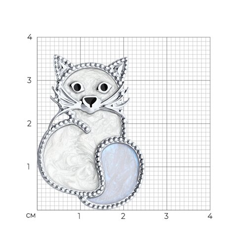 Брошь из серебра с эмалью из серебро — вид 4