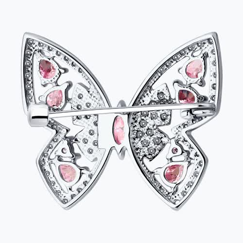 Брошь из серебра с фианитами из серебро — вид 2