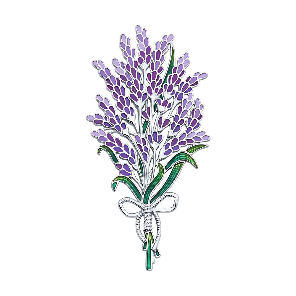 Брошь из серебра с эмалью - видео на модели