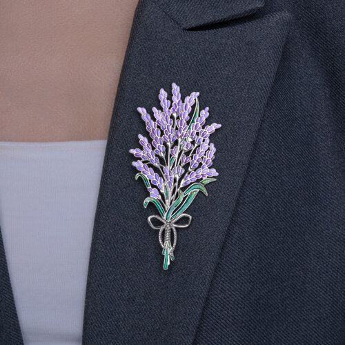 Брошь из серебра с эмалью из серебро — вид 3