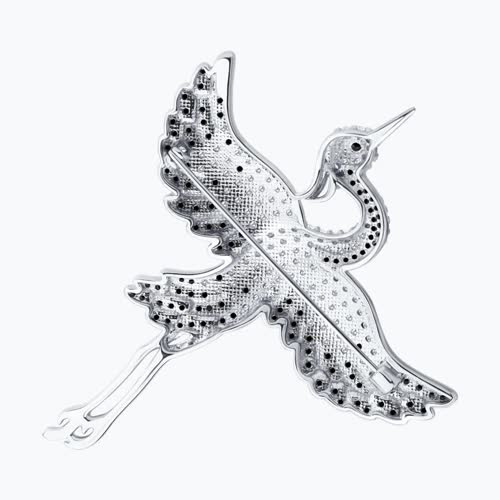 Брошь из серебра с фианитами из серебро — вид 2