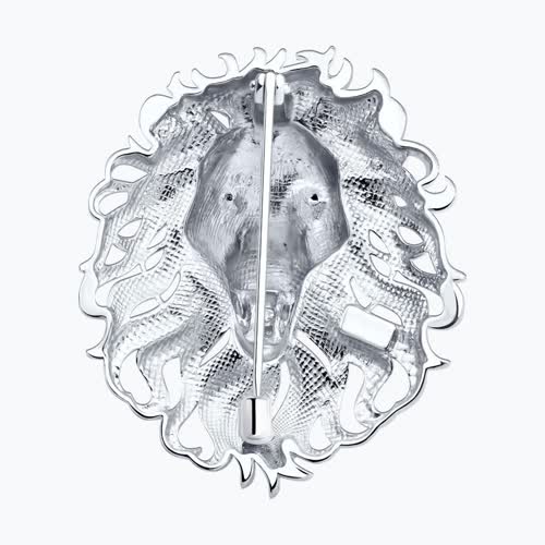 Брошь из серебра с фианитами из серебро — вид 2