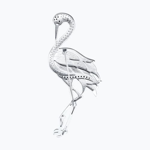 Брошь из серебра с фианитами и эмалью из серебро — вид 2