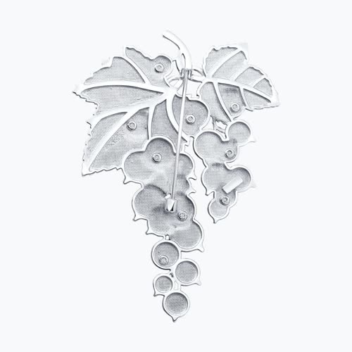 Брошь из серебра с фианитами и эмалью из серебро — вид 2