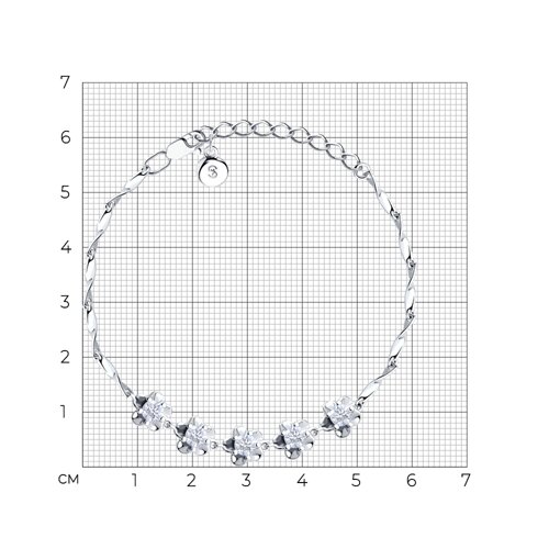 Браслет из серебра с фианитами из серебро — вид 5