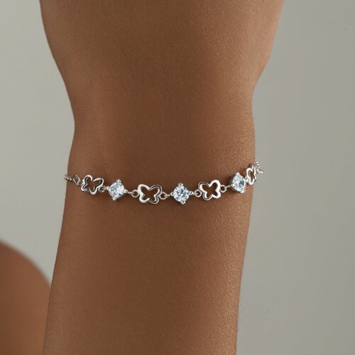 Браслет из серебра с фианитами из серебро — вид 3