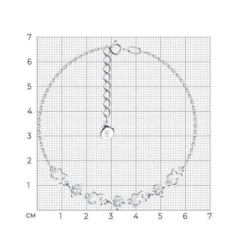 Браслет из серебра с фианитами из серебро — вид 5
