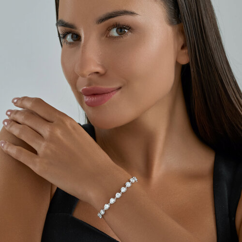 Браслет из серебра с фианитами из серебро — вид 4