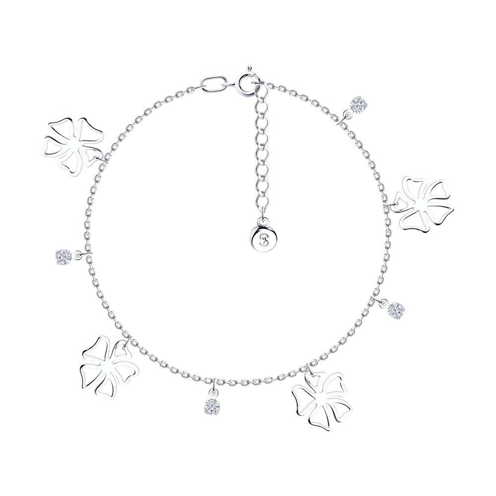 Браслет из серебра с фианитами из серебро