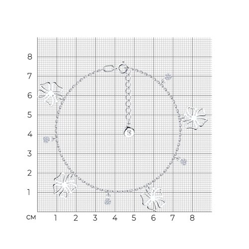 Браслет из серебра с фианитами из серебро — вид 4