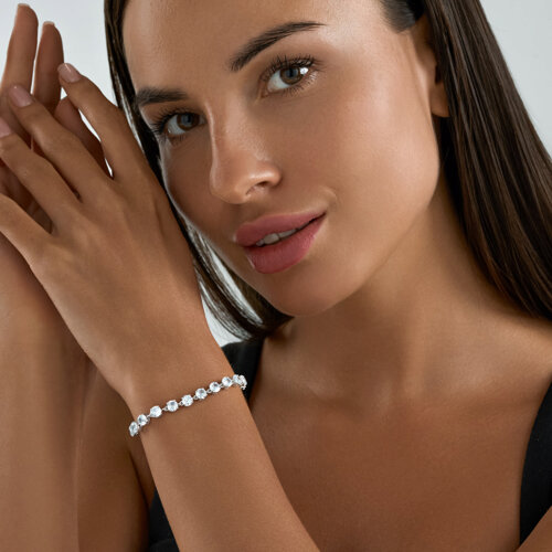 Браслет из серебра с фианитами из серебро — вид 4