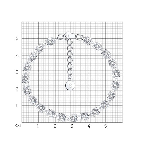 Браслет из серебра с фианитами из серебро — вид 5