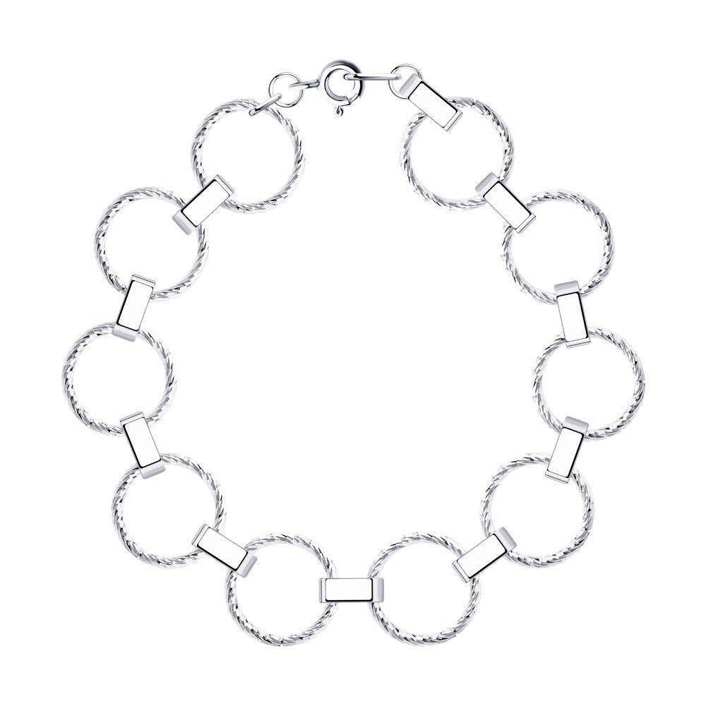 Браслет из серебра с алмазной гранью - видео на модели