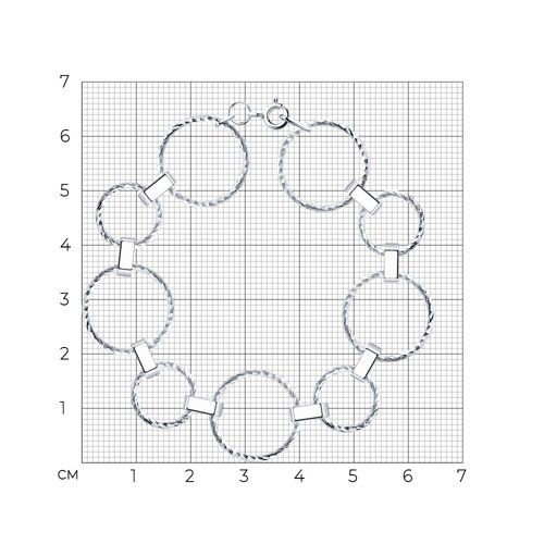 Браслет из серебра с алмазной гранью из серебро — вид 5
