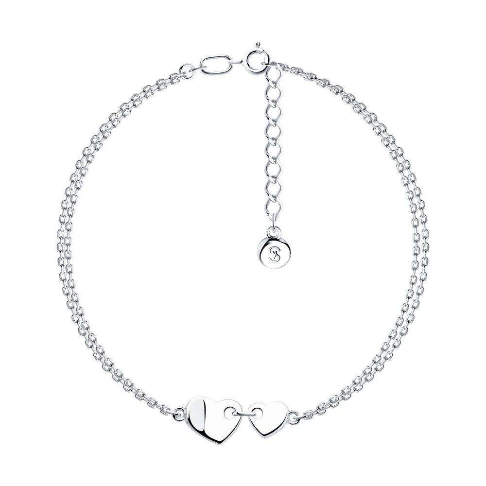 Браслет из серебра с фианитами - видео на модели