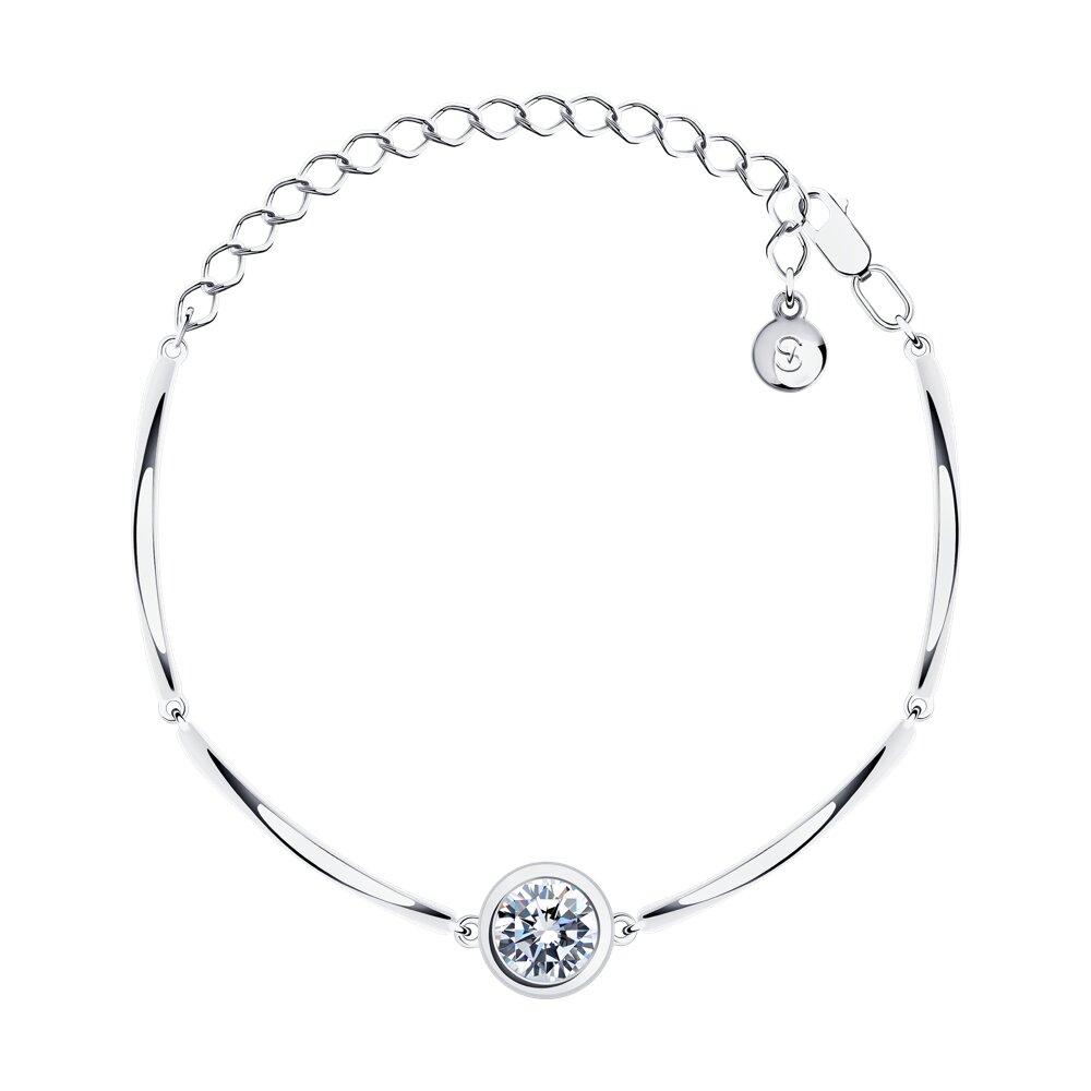 Браслет из серебра с фианитом - видео на модели