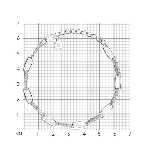 Браслет из серебра с фианитами из серебро — вид 5