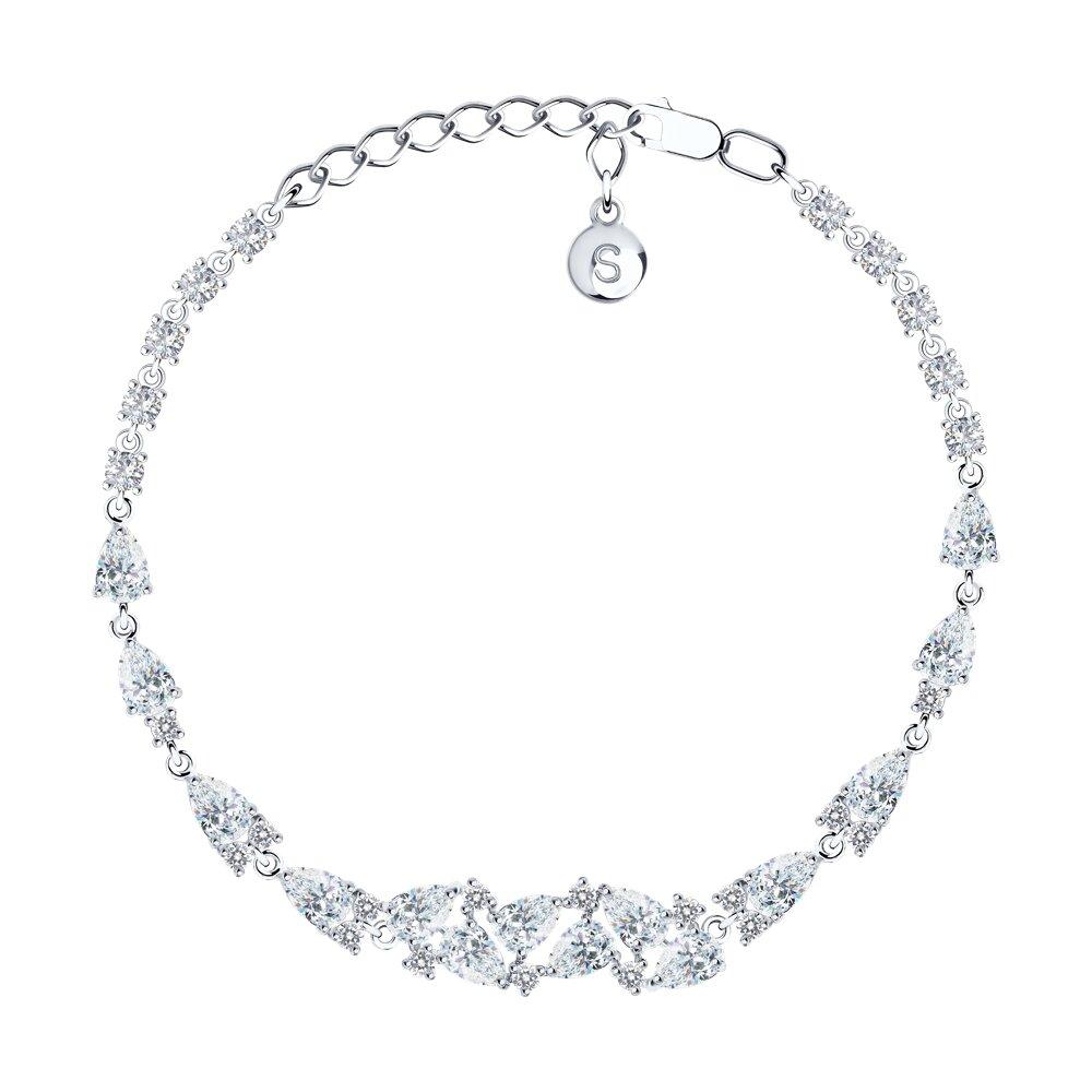 Браслет из серебра с фианитами - видео на модели