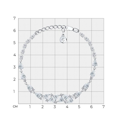 Браслет из серебра с фианитами из серебро — вид 5
