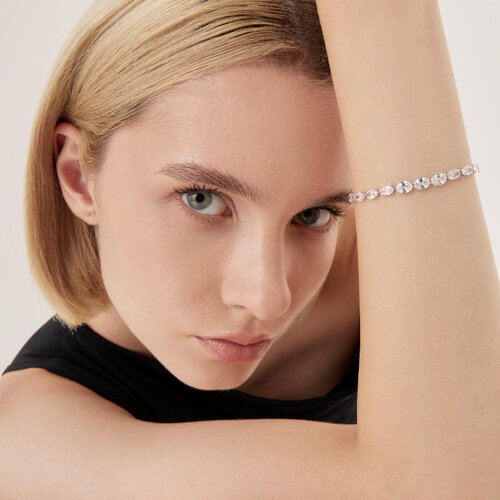 Браслет из серебра с фианитами из серебро — вид 3