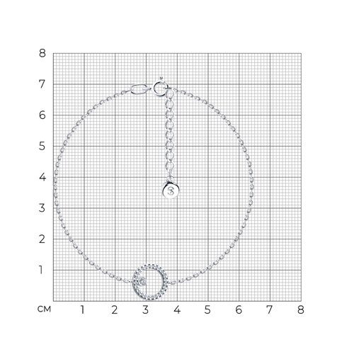 Браслет из серебра с фианитами из серебро — вид 5