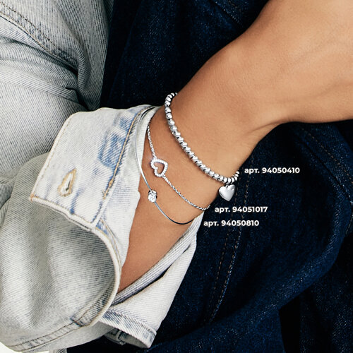 Браслет из серебра с эмалью и фианитом из серебро — вид 3