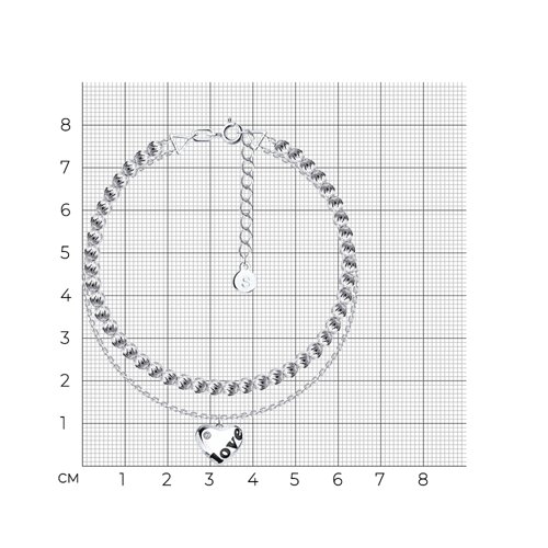 Браслет из серебра с эмалью и фианитом из серебро — вид 6