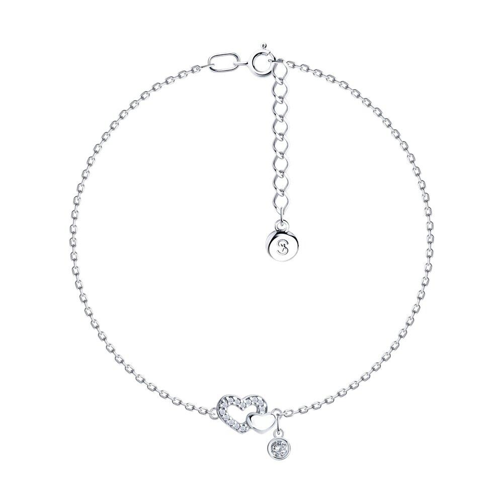 Браслет из серебра с фианитами из серебро