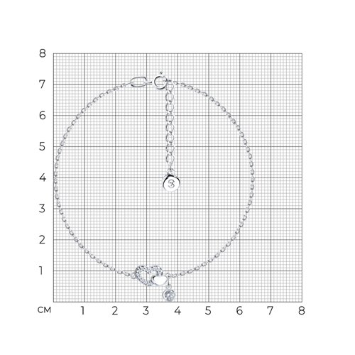 Браслет из серебра с фианитами из серебро — вид 4