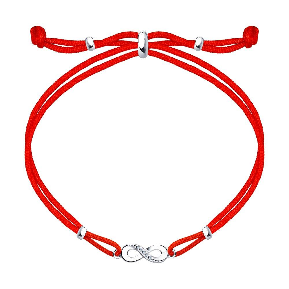 Браслет из серебра с фианитами - фото 1