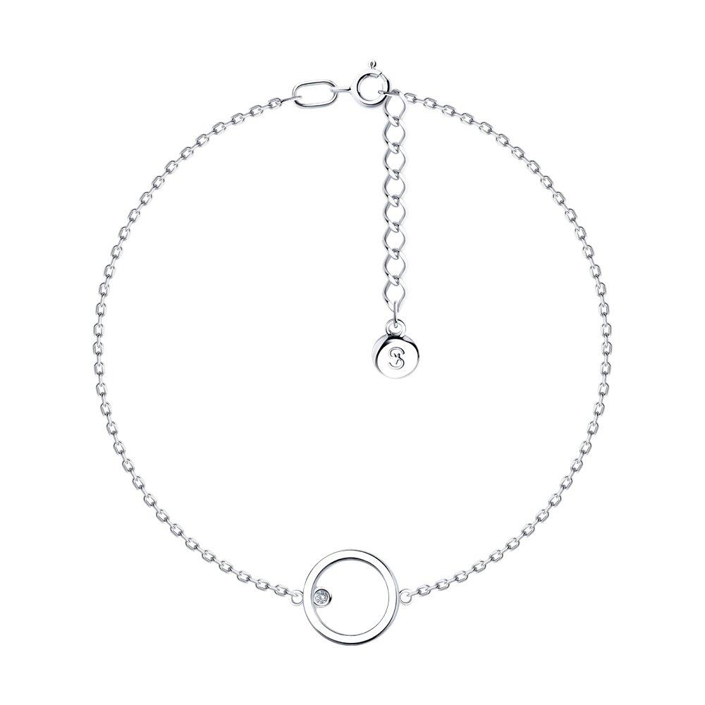 Браслет из серебра с фианитом - видео на модели