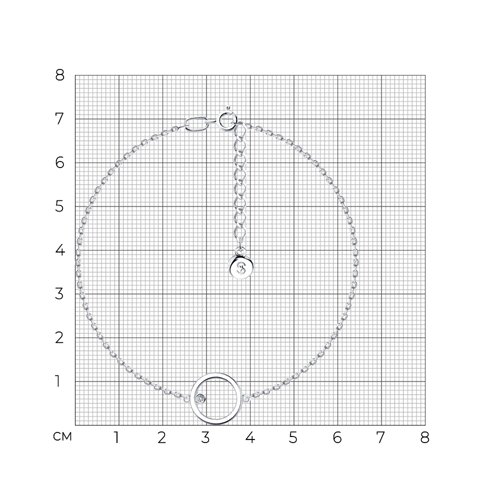 Браслет из серебра с фианитом из серебро — вид 4