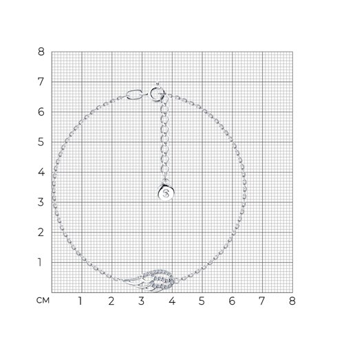 Браслет из серебра с фианитами из серебро — вид 4