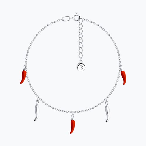 Браслет из серебра с эмалью - видео на модели