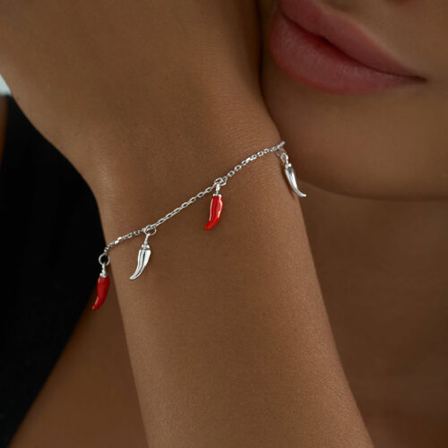 Браслет из серебра с эмалью из серебро — вид 3