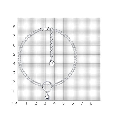 Браслет из серебра с фианитами из серебро — вид 5