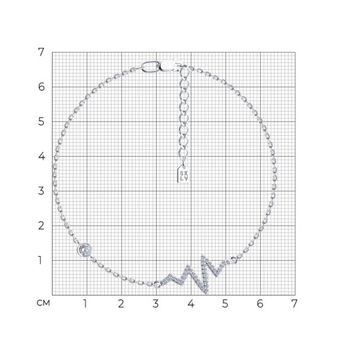Браслет из серебра с фианитами из серебро — вид 5